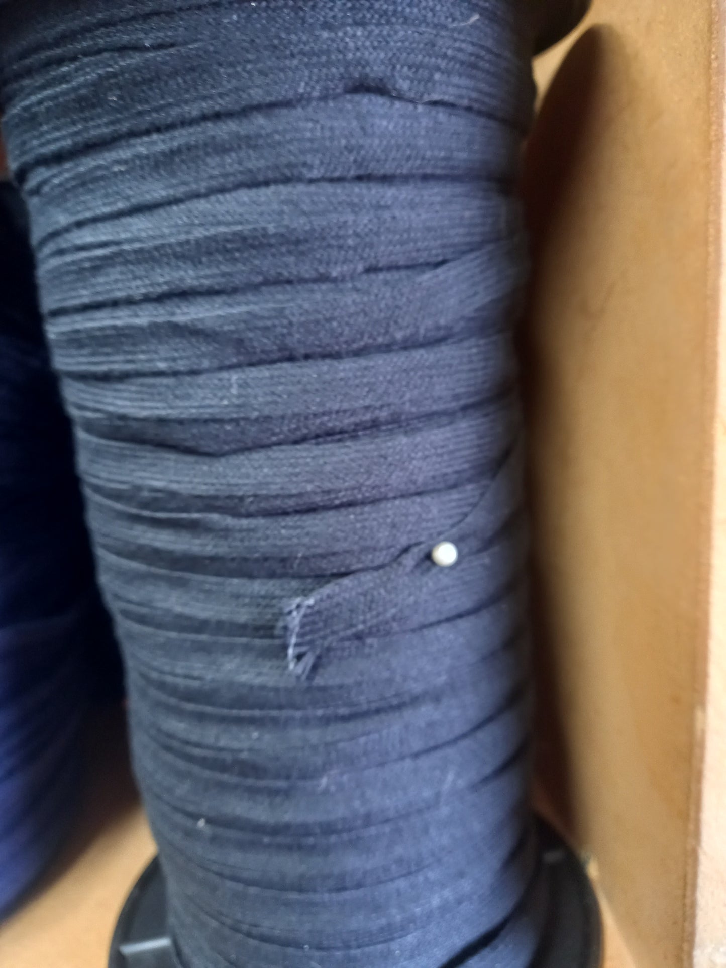 7mm Cotton Braided Tape  Black