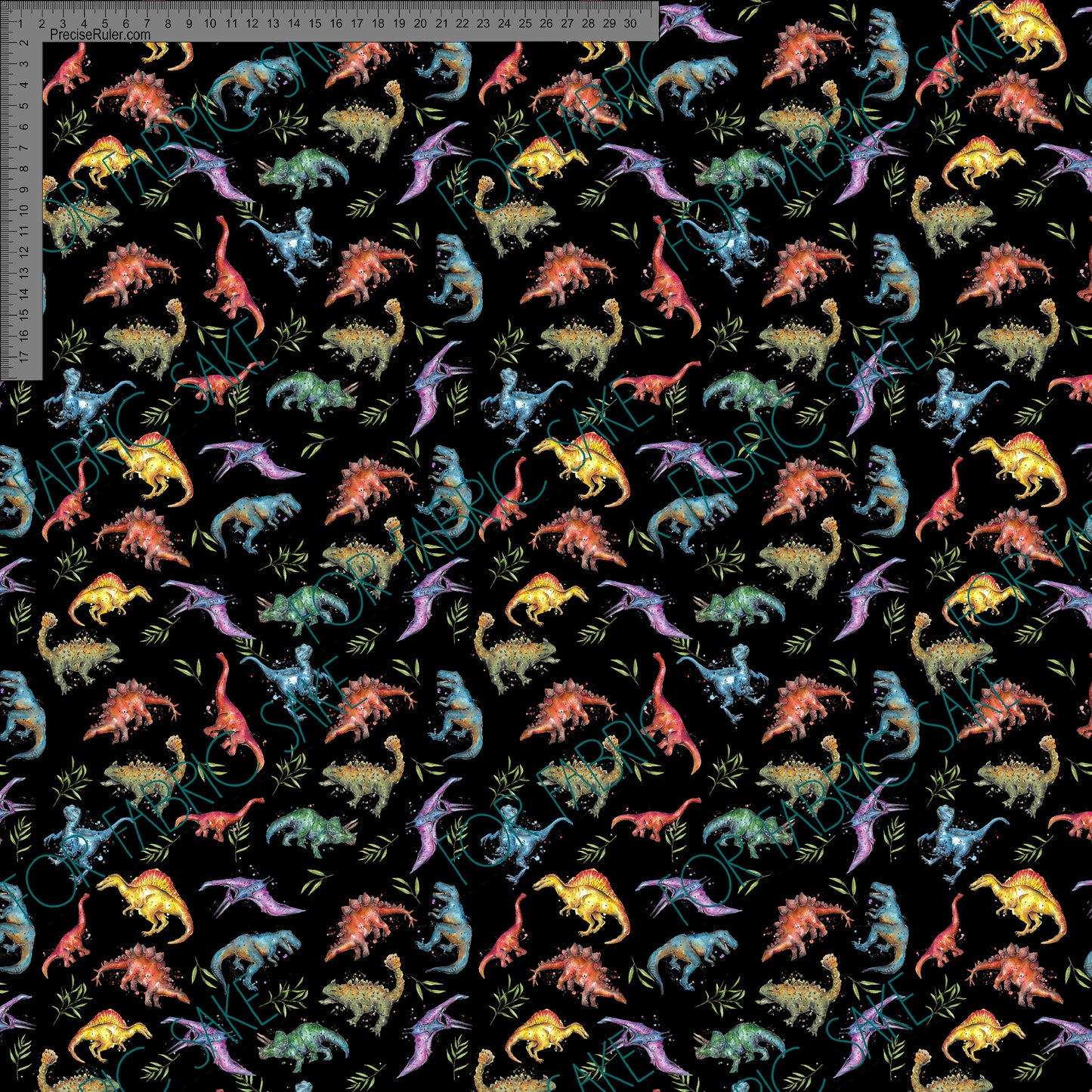 Dinosaurs Black - Fiona Clarke Design-  Custom Pre Order
