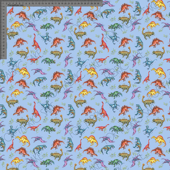 Dinosaurs Blue - Fiona Clarke Design-  Custom Pre Order