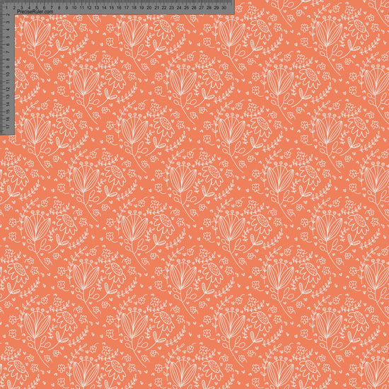 Load image into Gallery viewer, Floral Line Art Orange - Sarah McAlpine Art- Custom Pre Order
