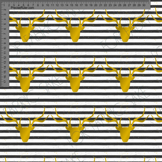 Load image into Gallery viewer, Gold deer on stripes- PRE ORDER
