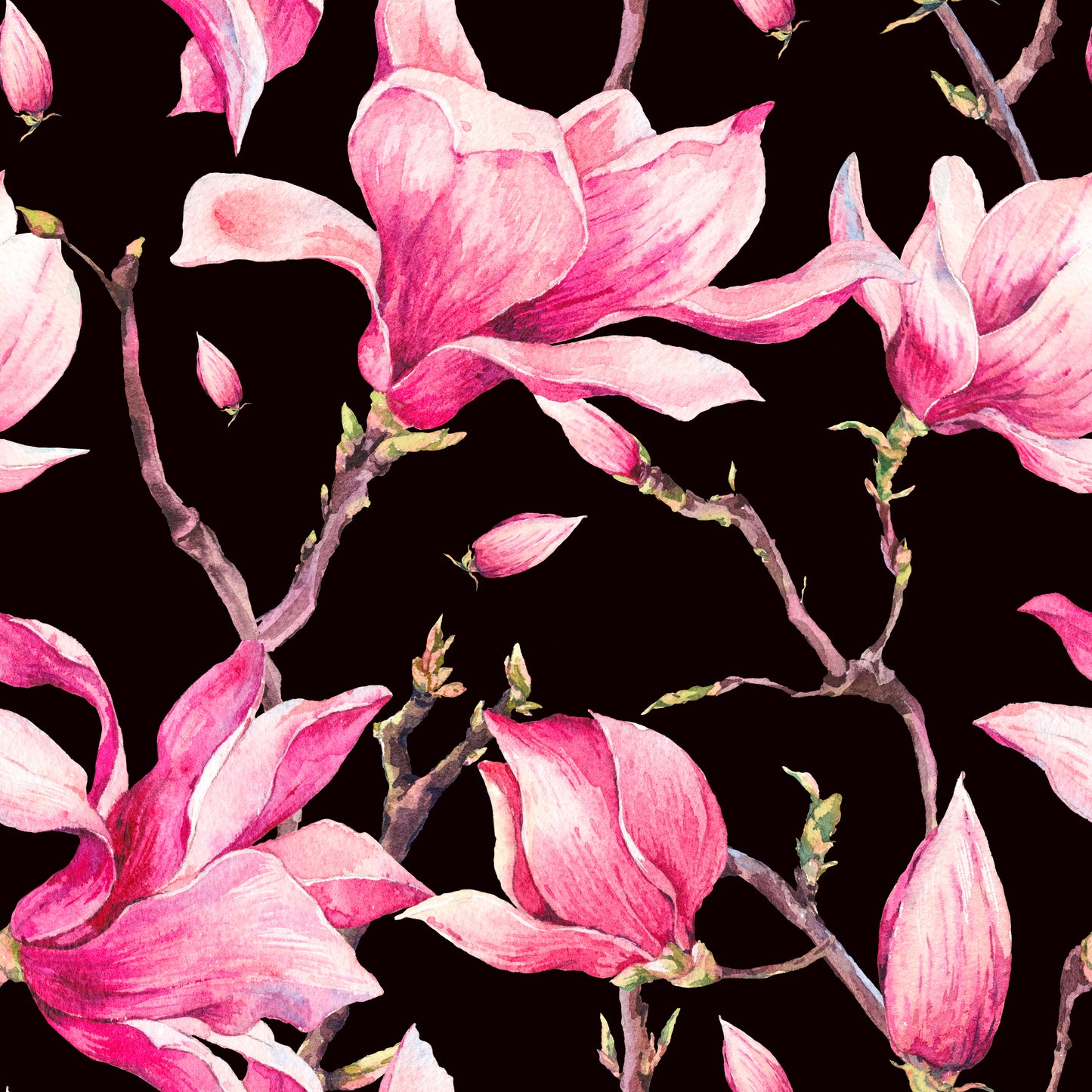 Pink Flower on Black   -  Pre-order