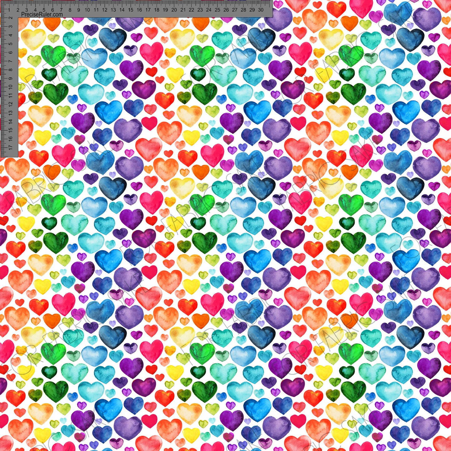 Load image into Gallery viewer, Rainbow Hearts on white - Custom Pre-order
