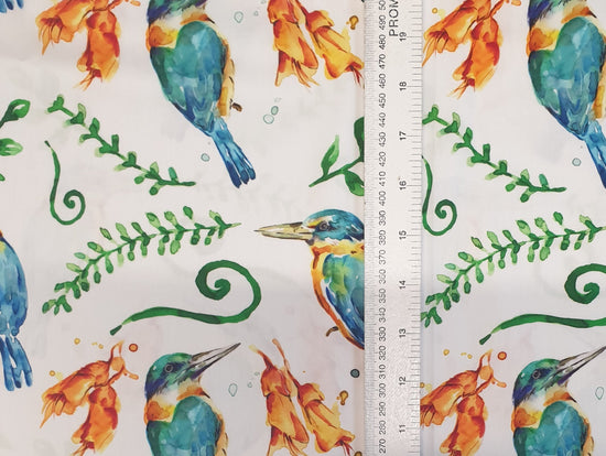 Load image into Gallery viewer, Kowhai and kingfisher- Fiona Clarke Design- Custom Pre Order
