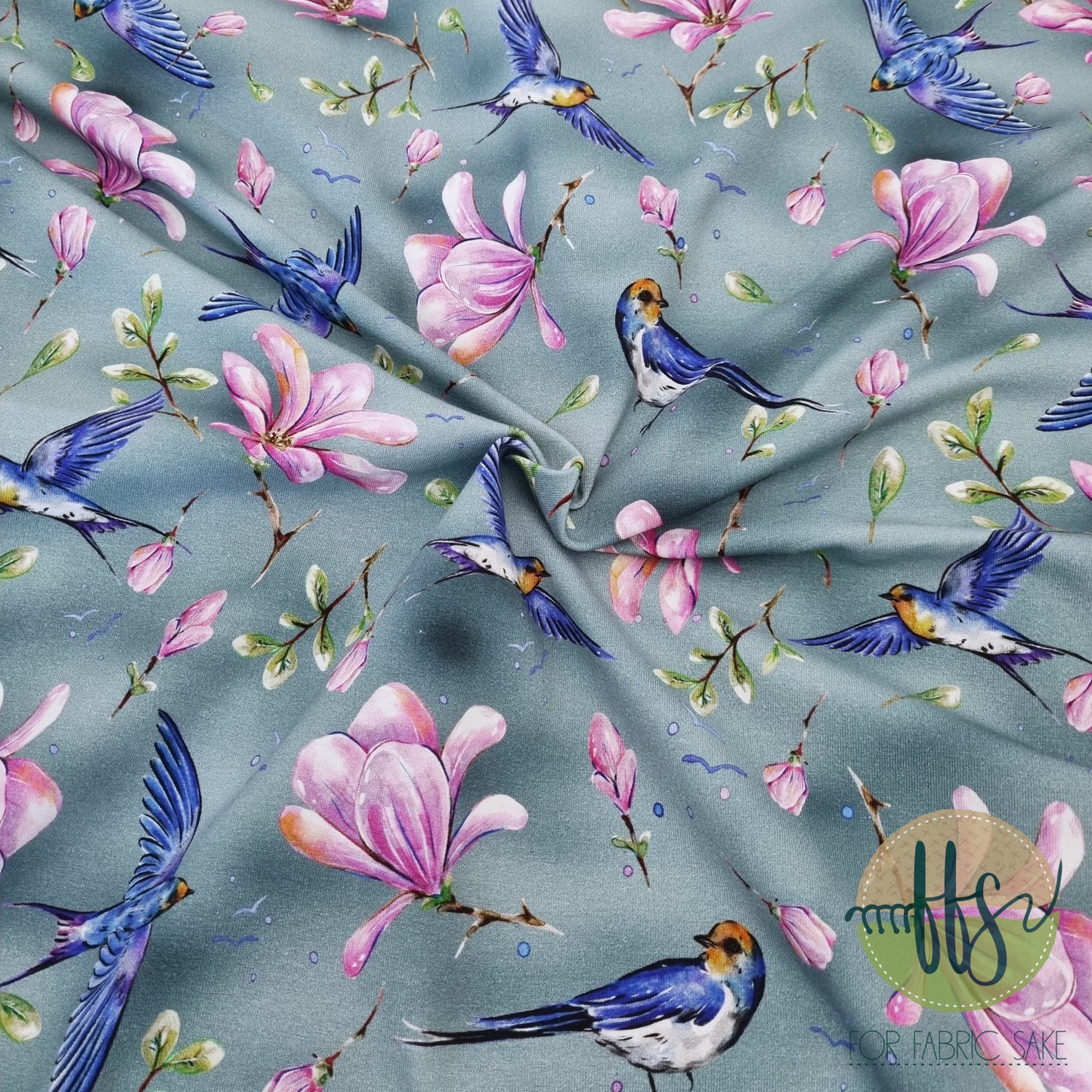 Swallows and magnolias - Fiona Clarke Design-  Custom Pre Order