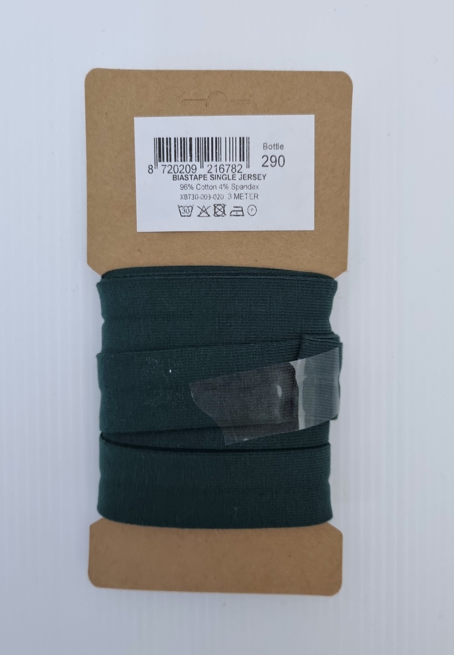 Knit Bias Binding- 20mm - Bottle Green