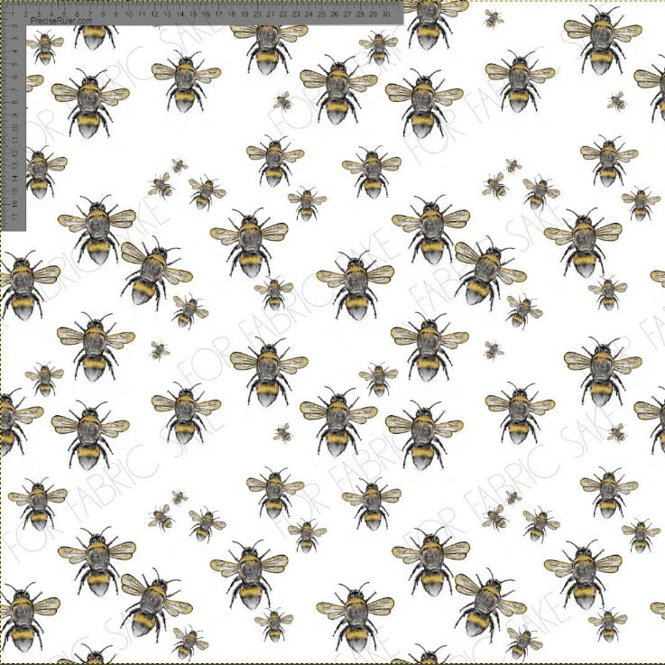 Load image into Gallery viewer, Bees on White - Sarah McAlpine Art- Custom Pre Order
