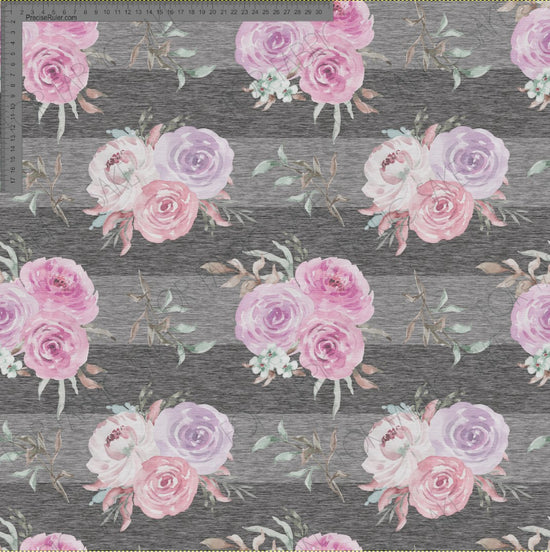 Load image into Gallery viewer, Floral on Heathered Stripe-EXCLUSIVE- Custom Pre-order
