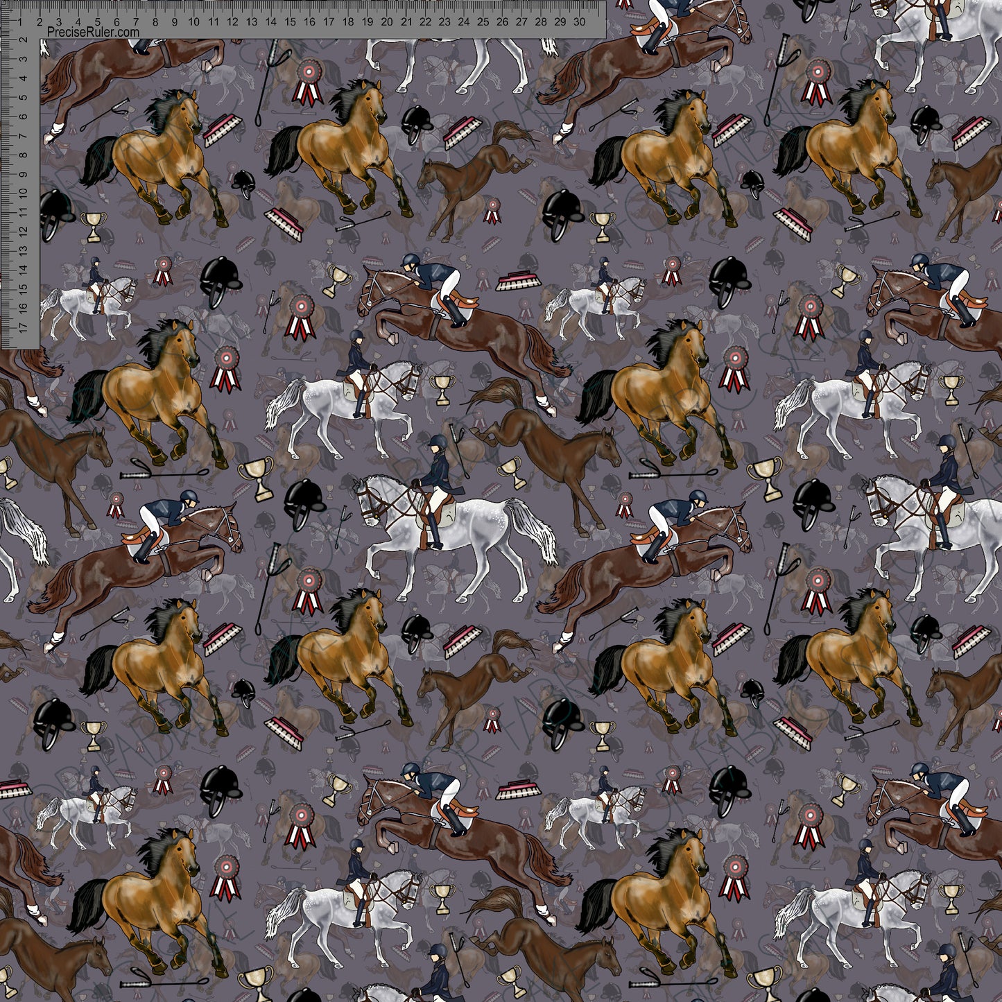 Horses on Mauve - Sarah McAlpine Art- Custom Pre Order