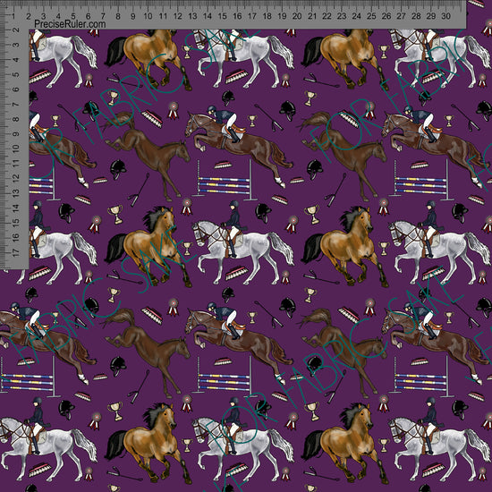 Horses on Purple - Sarah McAlpine Art- Custom Pre Order