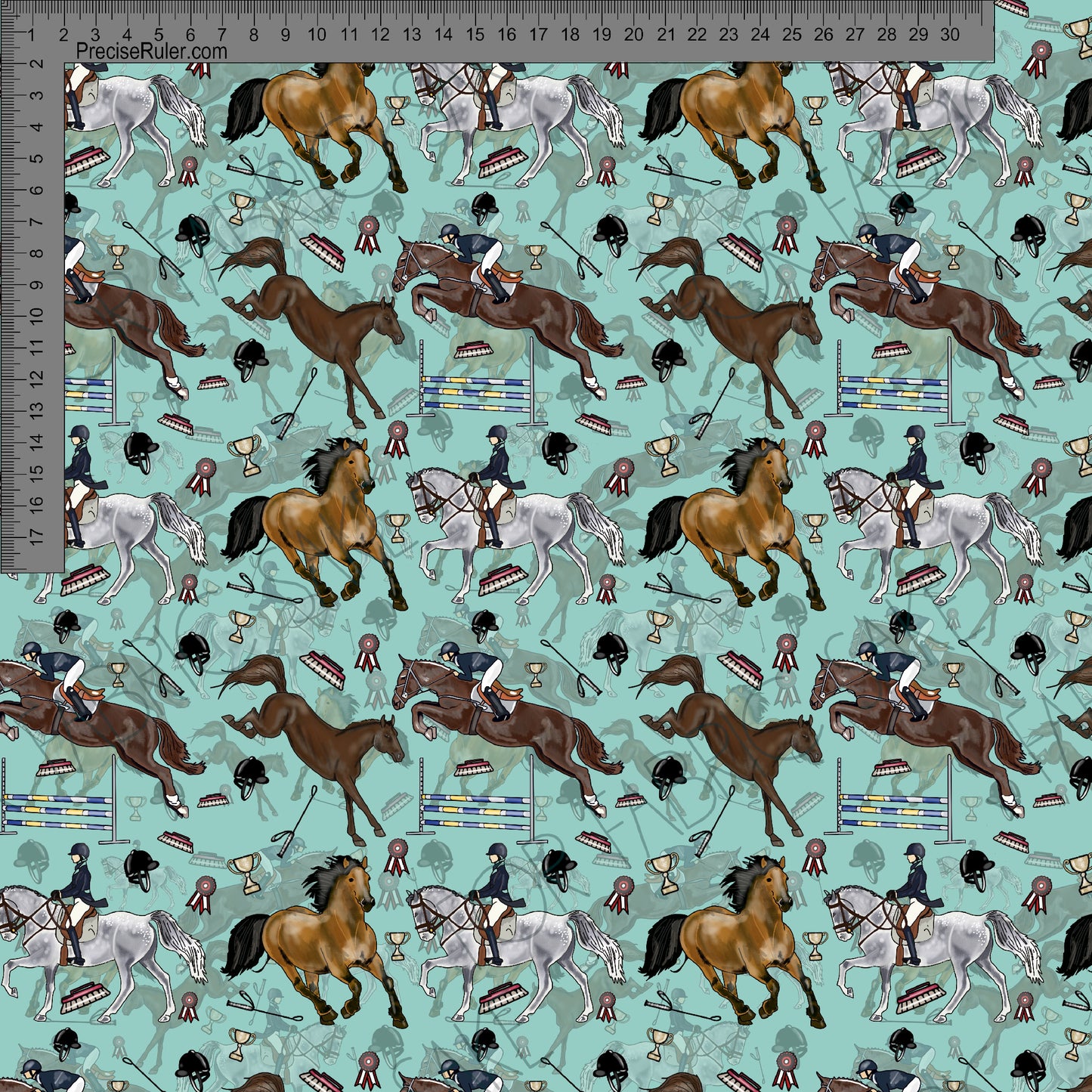 Horses on Teal Double layer - Sarah McAlpine Art- Custom Pre Order