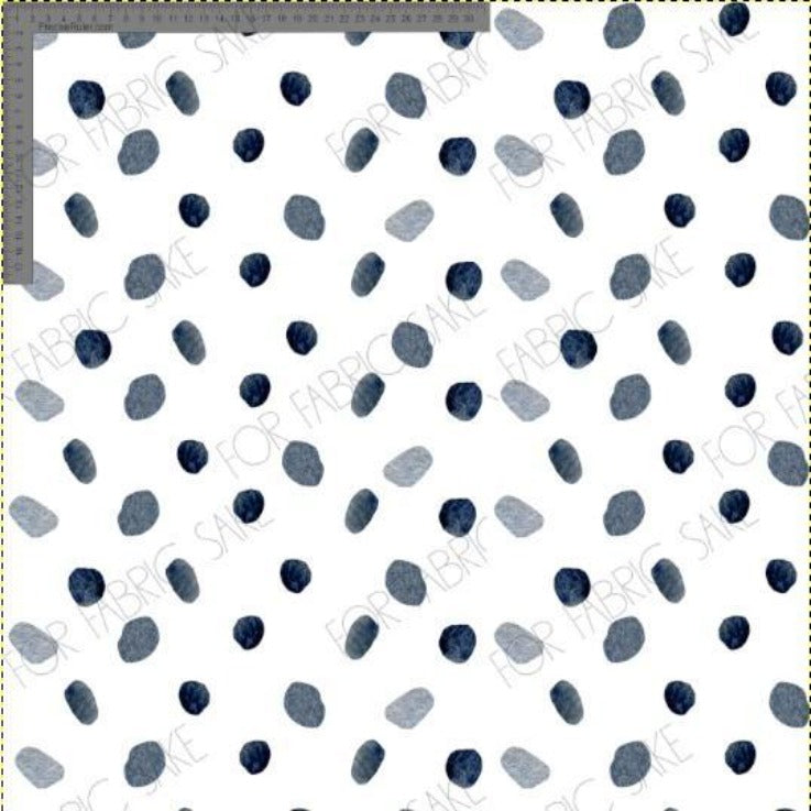 Load image into Gallery viewer, Indigo Dots White- Indigo Flow Collection - Custom Pre Order
