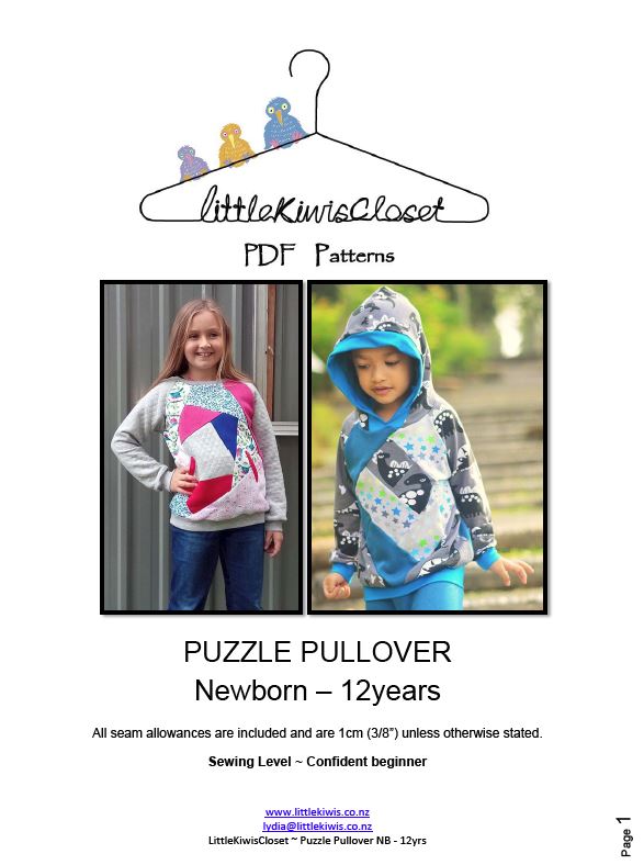 Puzzle Pullover -NB -12Yrs - Little Kiwis Closet