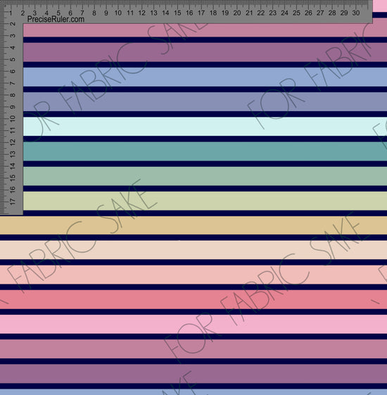 Rainbow stripe on navy- Wolf & Rabbit - Custom Pre-order