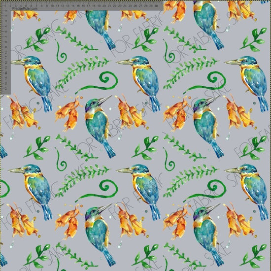 Kowhai and kingfishers- Fiona Clarke Design- Custom Pre Order