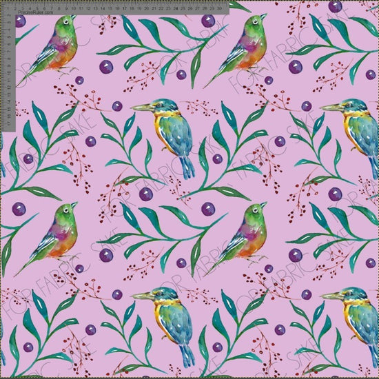 Load image into Gallery viewer, Kingfisher and waxeye garden- Fiona Clarke Design- Custom Pre Order
