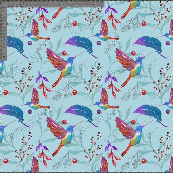 Hummingbird and feather- Fiona Clarke Design- Custom Pre Order