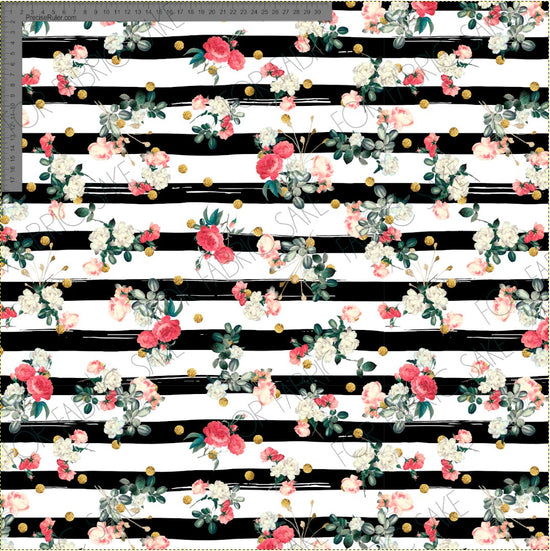 Load image into Gallery viewer, Little roses on stripes- EXCLUSIVE- Custom Pre-order
