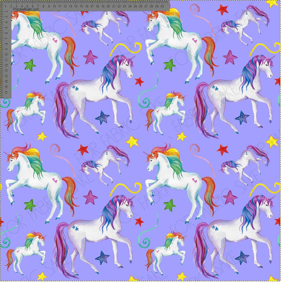 Unicorns on blue/purple - Fiona Clarke Design- Custom Pre Order