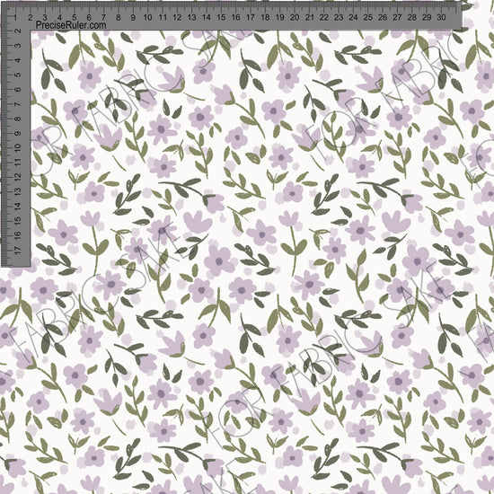 Ditsy Lilac Floral on white- Ashleigh Fish - Custom Pre Order