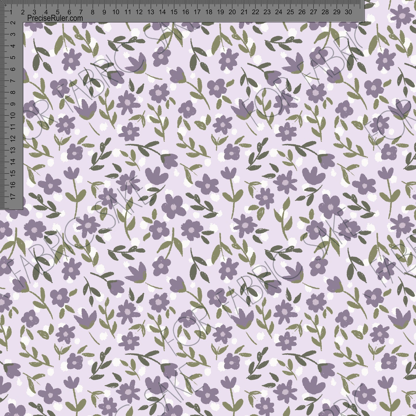 Ditsy Purple Floral on Lilac- Ashleigh Fish - Custom Pre Order