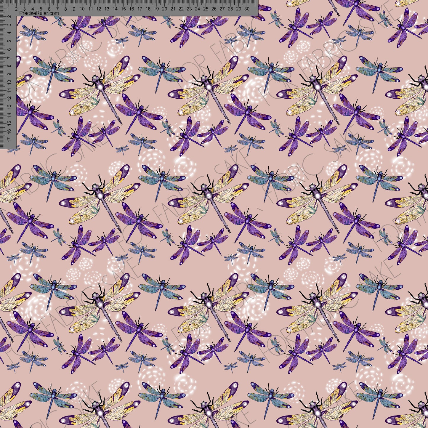 Dragonfly with swirls on pink - Sarah McAlpine Art- Custom Pre Order