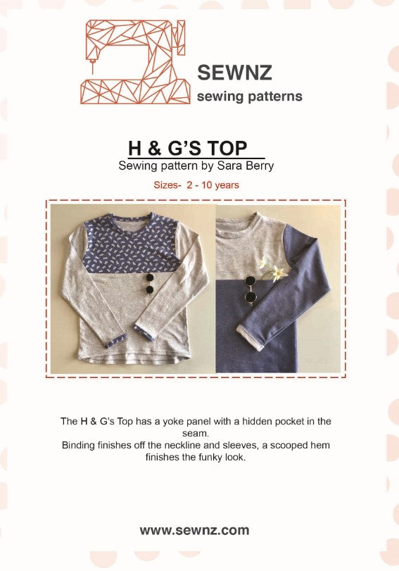 H & G Top : 2-10 years – Forfabricsake