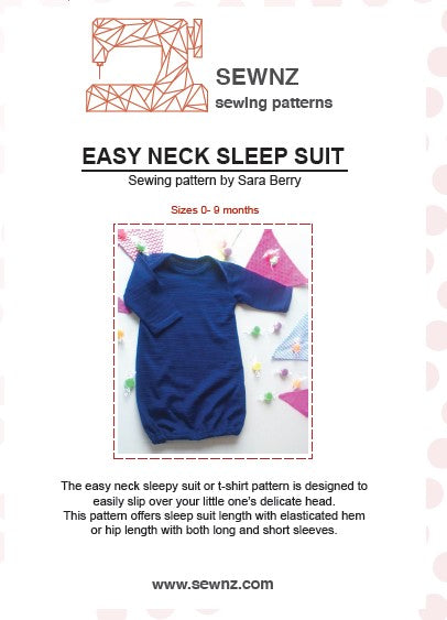 Easy Neck Sleepsuit : 0-9 months