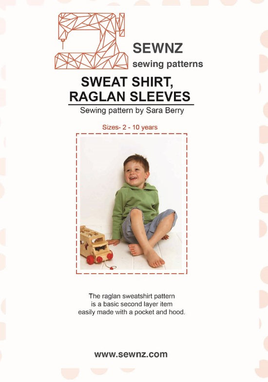 Sweatshirt raglyn sleeve : 2-10 years