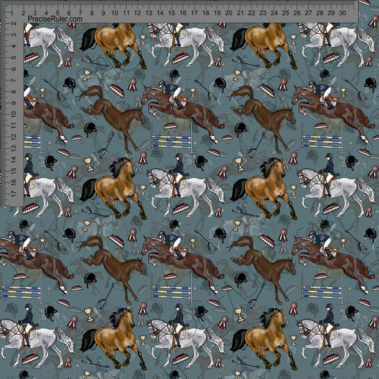 Horses on Blue Green - Sarah McAlpine Art- Custom Pre Order
