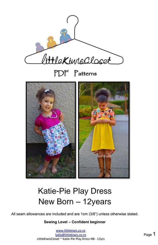 Katie Pie Play Dress-NB -12Yrs - Little Kiwis Closet