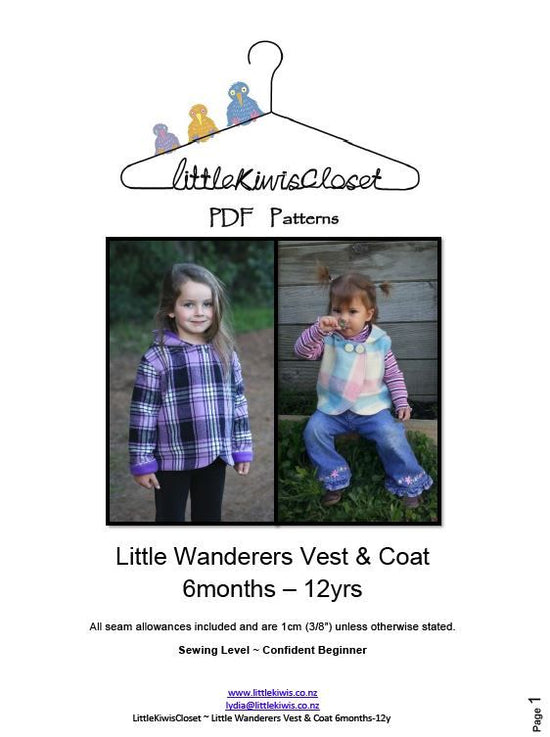 Little Wanderes Vest and Coat-6m -12Yrs - Little Kiwis Closet