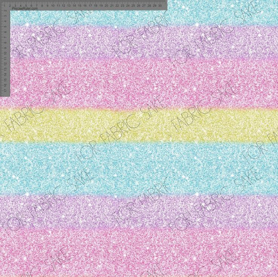 Candy Glitter look - Pink/Blue Stripe - Custom Pre-order