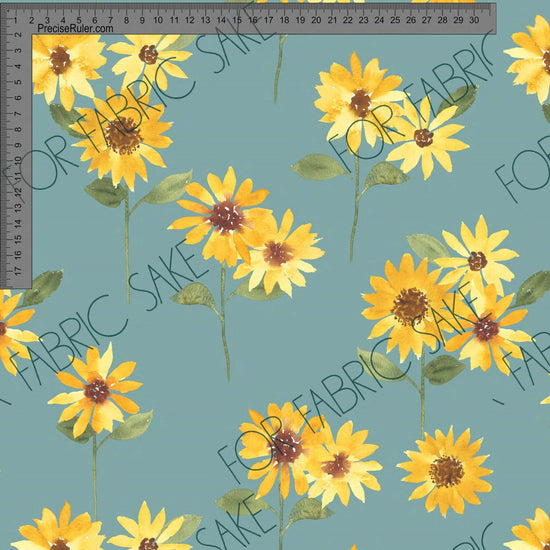 Load image into Gallery viewer, Sunflowers on dusty mint - Ashleigh Fish - Custom Pre Order
