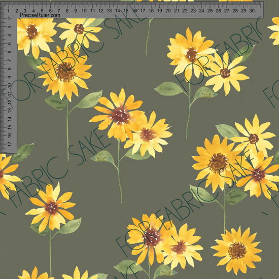Load image into Gallery viewer, Sunflowers on green - Ashleigh Fish - Custom Pre Order
