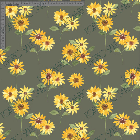 Load image into Gallery viewer, Sunflowers on green - Ashleigh Fish - Custom Pre Order
